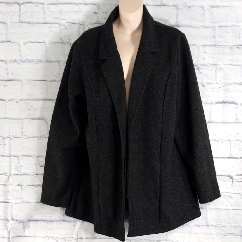 🔵BOGO FREE🔵 Worthington Coat Jacket Open Front Gray Sz XXL